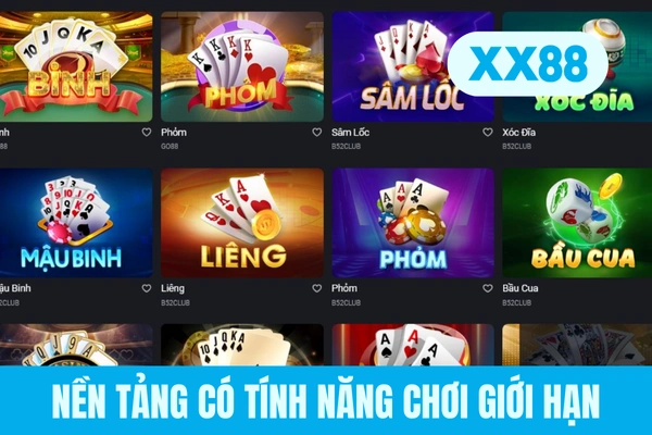 Nền tảng có tính năng chơi giới hạn
